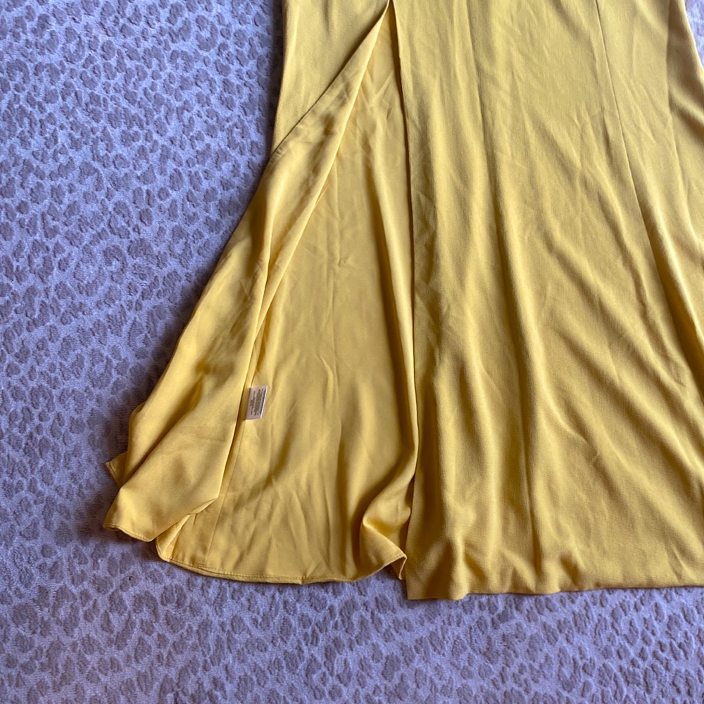 NWOT Dress the Population Canary Yellow Sandra Mermaid Gown Maxi Dress, size XL - Picture 4 of 8